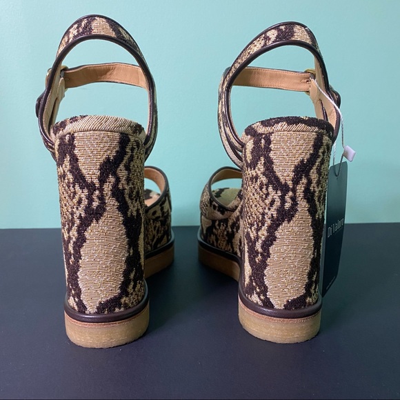 CELINE Jacquard Printed Wedge Sandals - Picture 12 of 15